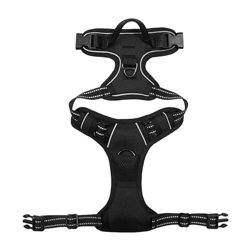 Escape Proof Dog Harness - No-Pull Pet Harness | Adjustable Soft Padded Dog Vest No-Choke Pet, Easy Control Heavy Duty Reflective for Small Medium Dogs