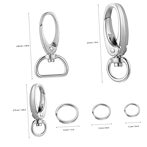 HANABASS Durable Pet Tag Clips with Matching Rings for Dog Collars and Cat Necklaces Lightweight Easy to Install Suitable for Pets