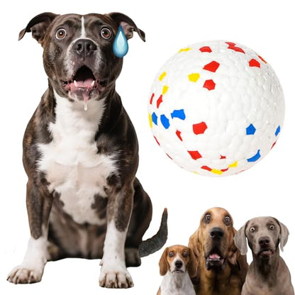 Dog Ball, 2.5 inch Dog Toy for Aggressive Chewers,ETPU Material Durable Ball for Launcher,Indestructible Bouncy Floating Balls for Dogs - color: White