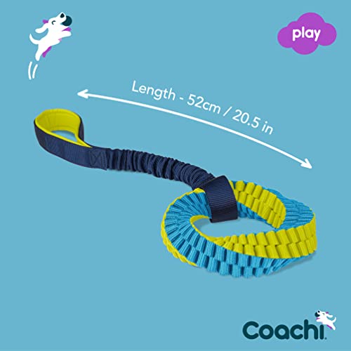 Coachi Tuggi Helix - Interactive Dog Toy for Tug of War & Play. Strong & Lightweight, Stretchy Bungee Handle, Reward Training, Interrupting Biting & Chewing, Ideal for Agility & Suitable for Puppies - style: Tuggi Helix