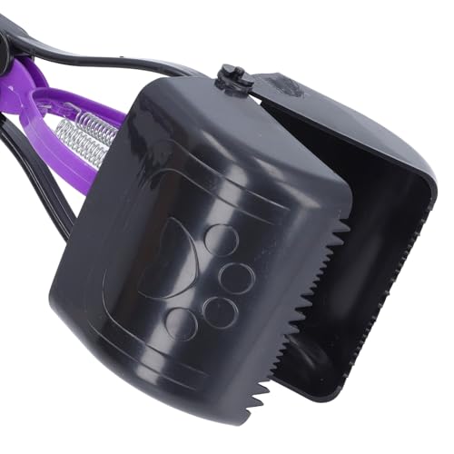 Long Handle Dog Poop Scooper Dog Waste Scooper Pooper Extended Handle No Bend Sturdy Plastic Large Toothed Bite Mouth for Medium Large Dogs Easy Clean Garden