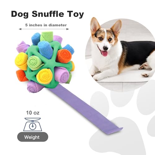 Interactive Snuffle Toys for Dogs, Sniffle Interactive Treat Game Ball, Furry Fellow Snuffle Master, Encouraging Natural Foraging Skills (Green, Triangle) - color: Green