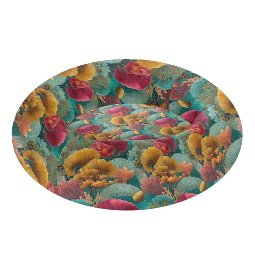 Pet Bed Coral Gorgeous Cat Snuggler Soft Winter Cushion, Cozy Round Bolster Nest for Indoor Kittens & Small Pets 15" - size: X-Small