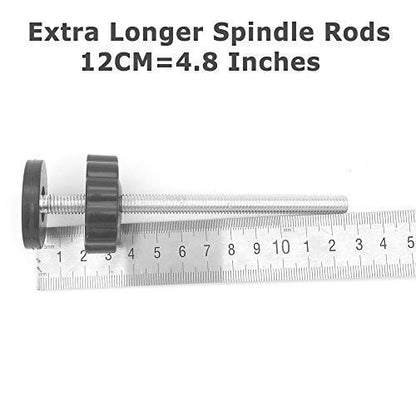 Vmaisi 4 Pack 8MM Baby Gate Threaded Spindle Rod, Replacement Hardware Parts Kit for Pet & Dog Pressure Mounted Safety Gates - Extra Long Wall Mounting Accessories Screws Rods Adapter Bolts Black