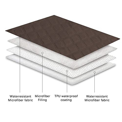 Ameritex Waterproof Dog Bed Cover Pet Blanket with Anti-Slip Back for Furniture Bed Couch Sofa - color: Chocolate, size: 30x60 Inch (Pack of 1)