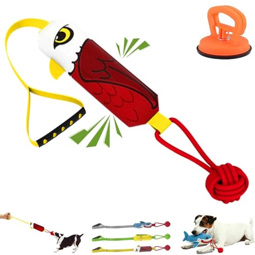 Shark Tug of War Dog Toy, 2026 New Squeaky Dog Tug Toy, Interactive Shark DogToys, Sharks Dog Tug Toy with Squeaker & Rope Knot, for Medium to Large Dogs (Eagle) - color: Eagle