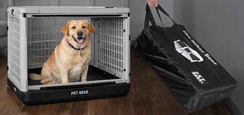 Pet Gear The Other Door 4 Door Steel Crate for Dogs/Cats, 36", Sea Salt | Garage-Style Door, Includes Removable Tray, No Tools Required - color: Sea Salt, size: 36.5"L x 24.5"W x 27.5"H