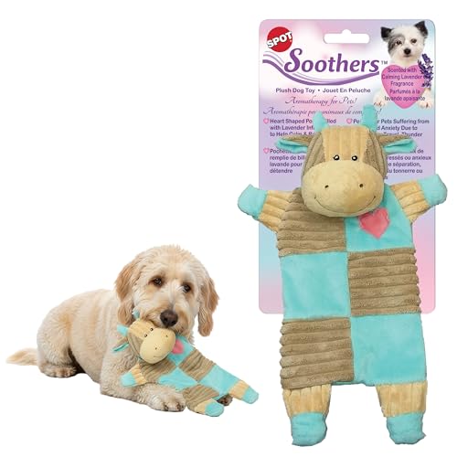 SPOT Soothers Crinkle Paper Dog Toy - 13in Stuffing-Free Calming Plush with Crinkle, Lavender Scent & Squeaker, Anxiety Relief for Dogs - 1 of 3 Animal Designs, Sent at Random