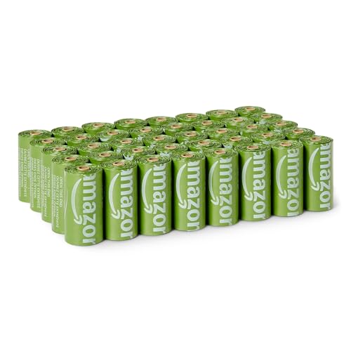 Amazon Basics Dog Poop Bags, 70% Recycled Material, Leak-Proof with Generous Length, 13 x 9 Inch, 600-Pack (40 Rolls), for Walks and Public Spaces - size: 1 Count (Pack of 600)