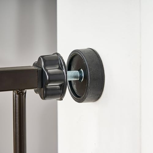 Regalo Easy Step Extra Tall Arched Décor Walk Thru Baby Gate, Includes 4-Inch Extension Kit, 4 Pack Pressure Mount Kit and 4 Pack Wall Mount Kit, Bronze, 36-Inches Tall (Pack of 1) - color: Black - 30-35"w X 36"h