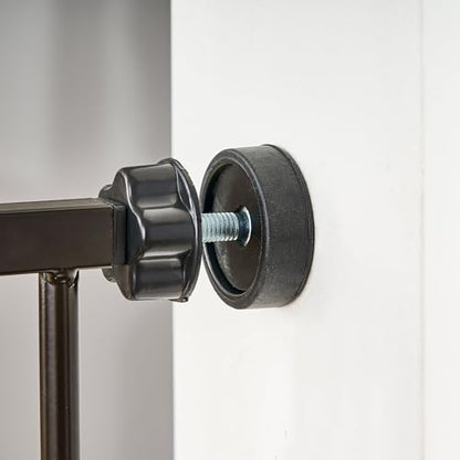 Regalo Easy Step Extra Tall Arched Décor Walk Thru Baby Gate, Includes 4-Inch Extension Kit, 4 Pack Pressure Mount Kit and 4 Pack Wall Mount Kit, Bronze, 36-Inches Tall (Pack of 1) - color: Black - 30-35"w X 36"h