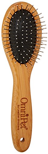 Pro-Finish Pin Grooming Brush with Carbonized Bamboo Handle, Small, 7.5" - color: Pin Brush, size: Small