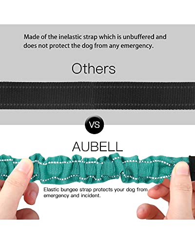AUBELL Dog Seat Belt for Car,Updated 3-in-1 Adjustable Reflective Bungee Heavy Duty Dog Car Harness Tether with Clip Hook Latch & Buckle,Swivel Zinc Alloy Carabiner,Teal - color: Teal