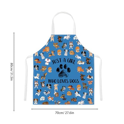 2 Pack Dog Grooming Waterproof Apron with Pockets, Dog Grooming Smock Apron for Groomers Women Pet Shop Work Clothes Bibs (Blue Black)