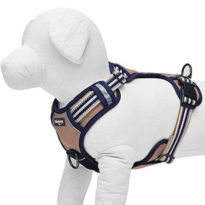 Blueberry Pet Dog Harness Soft & Comfy 3M Reflective Dog Harness Medium Sized Dog - color: Olive and Blue-gray, size: Small