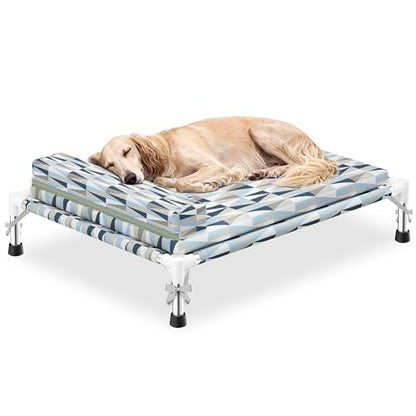 Orthopedic Dog Bed for Medium Dogs - Elevated Dog Couch with Bolster and Cushion, Raised Pet Couch Bed with Removable Washable Cover - size: Medium