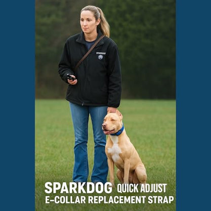 SparkDog 3/4” High Flex Quick Adjust E-Collar Strap Waterproof Replacement Collar Compatible w/SportDOG, Garmin, Dogtra & E-Collar Technologies, Genuine BioThane®-Made in USA (Aqua HF, High Flex) - color: Aqua HF