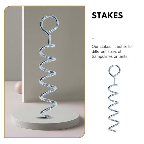 CALLARON Professional Spiral Tent Stakes with Sturdy Ground Anchors and 2. Straps, Heavy Duty Portable Dog Anchor for Outdoor Camping and Pet Tie-Out