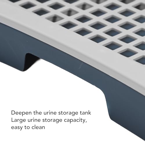 Puppy Pee Pad Holder,Dog Training Toilet with Wall Column Removable Portable Puppy Mesh Training Potty for Large Small Medium Pets (Navy Blue) - color: Navy Blue