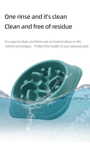 Slow Feeder Dog Bowl — Stop Bloat & Choking, Anti-Gulping Puzzle Dog Food Bowl for Fast Eaters, Non-Slip Maze Dish Slows Eating by 10x, Dishwasher Safe BPA-Free PP, 2 Cup for Medium Large Dogs