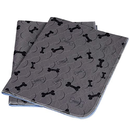 Washable Dog Pee Pads with Free Grooming Gloves,Non Slip Dog Mats with Great Urine Absorption,Reusable Puppy Pee Pads for Whelping,Potty,Training,Playpen - size: 24x48 Inch (Pack of 4)
