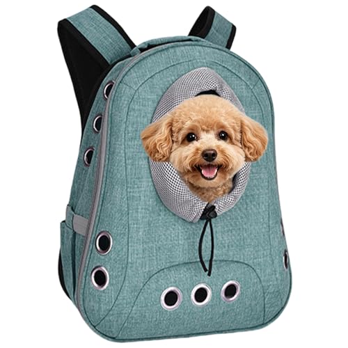 Small Dog Cat Chest Backpack Carrier,Large Space Ventilated Front Facing Backpack Carrier for Puppy,Lightweight Doggy Backpack for Hiking,Camping,Travel,Outdoor,Max 12 lbs(Cyan) - color: Cyan