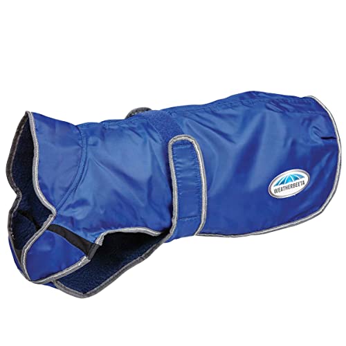 WeatherBeeta ComFiTec Windbreaker Free Deluxe Dog Coat, Dark Blue/Grey/White, 16" - color: Dark Blue/Grey/White, size: 16"