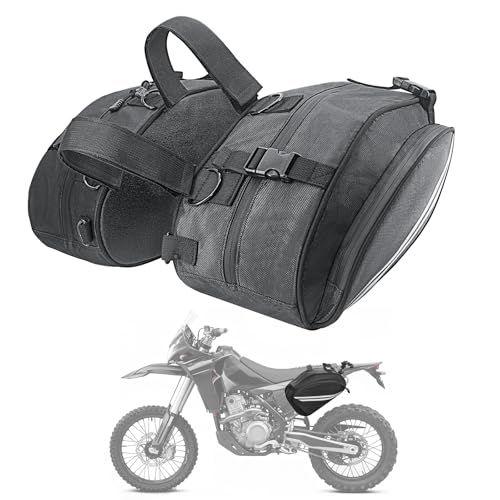Motorcycle Saddlebags Compatible with Dirt Bike, Dual Sport Motorcross, Motorbike, Racing Mountain Off-Road, Waterproof Motorcycle Bag with Rain Covers (Upgrade 24L) - color: Motorcycle Saddlebags