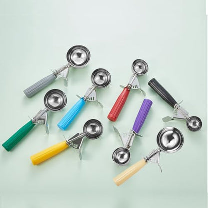 Saebye Portion Scoop - #20 (1.5 oz) - Disher, Cookie Scoop, Ice Cream Scoop - Portion Control - 18/8 Stainless Steel, Yellow Handle, For Cookie, Ice Cream, Meatball, Muffin, Cupcake, Protein Balls - size: #20/ 1.5 oz