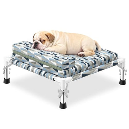 Orthopedic Dog Bed for Small Dogs - Elevated Dog Couch with Bolster and Cushion, Raised Pet Couch Bed with Removable Washable Cover - size: Small
