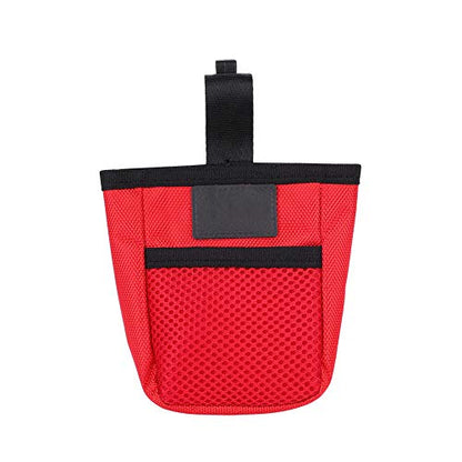 Dog Training Treat Pouch Small Portable Dog Treat Pouch Bag with Clip Pet Bait Snack Reward Puppy Training Container Food Treat Feeding Holder Mini Dog Treat Tote Waist Bag for Pet Training Walking - color: Red