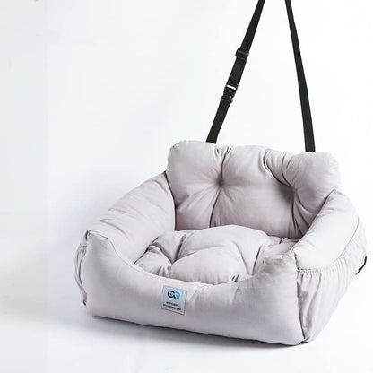 Aidou Dog Booster Seat for Small to Large Dogs & Cats, Pet Travel Safety Seat with Storage & Dual-use Car & Home Bed (Small Grey) - color: Small Grey