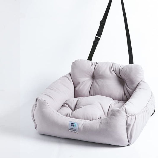 Aidou Dog Booster Seat for Small to Large Dogs & Cats, Pet Travel Safety Seat with Storage & Dual-use Car & Home Bed (Small Grey) - color: Small Grey