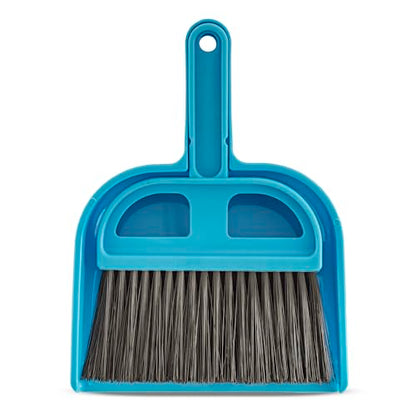Fresh Step 4-in-1 Deluxe Litter Cleanup Kit Scoop Broom Dust Pan Hanging Caddy Blue Standard Litter Boxes Compatible - size: One Size, style: Deluxe Cleanup Kit