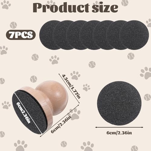 7PCS Nail File for Dogs, Dogs Nails File Scratch Board | Dogs Nail File with 6 Replaceable Discs Dogs Nail File for Dog Scratch Pad for Nail Care Ensures Smooth and Healthy Nails