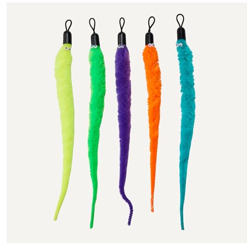 Amazon Basics Cat Feather Toy Kit with 2 Telescoping Wands and 10 Feather Attachments, Natural Feathers, for Adult Cats and Kittens - style: Cat feather toy kits