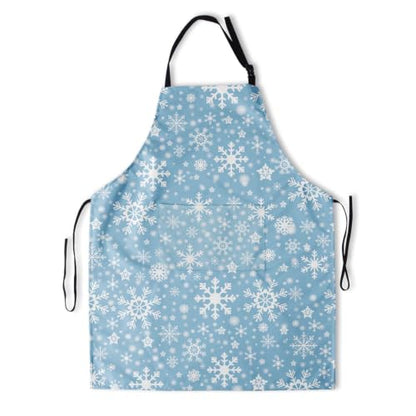 Sweetshow Cute Dog Apron with 2 Pockets and Adjustable Neck Waterproof Kitchen Cooking Dog Grooming Aprons for Women Men - color: White Snow