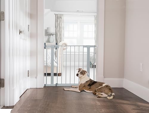 Safety 1st Walk Through Baby Gate with Door, Adjustable Pressure Mount Lift, Dog Gates, Fits 29"-38" Wide, 1-Pack, Gray - color: Gray, size: 1-Pack