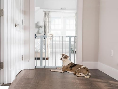 Safety 1st Walk Through Baby Gate with Door, Adjustable Pressure Mount Lift, Dog Gates, Fits 29"-38" Wide, 1-Pack, Gray - color: Gray, size: 1-Pack