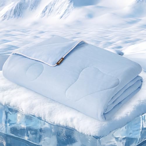 ZOMISIA Cooling Blanket for Large Dogs - Washable Dog Cooling Mat for Hot Weather, Travel Soft Pet Summer Essentials, Blue, 40"x50" - color: Blue, size: L(40x50")