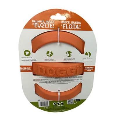Van Ness Pets Doggi Catch and Carry Flying Disc Floating Dog Toy, Large, Orange - size: Large