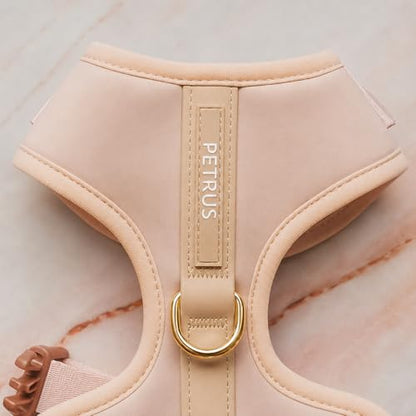 Premium No-Pull Dog Harness Soft Neoprene & Breathable Mesh Vest with Front & Back Clip D-Rings Adjustable Lightweight Walking Harness for Puppies, Small & Medium Dogs (Rose Beige, XXS) - color: Rose Beige, size: XXS: Neck=9.1-13'', Chest=10.6-14.6''