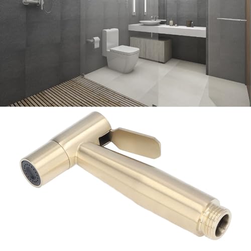 Bidet Sprayer, Bidet Sprayer for Deep Bathroom Toilet Hotel Toilet (A Brushed Gold)