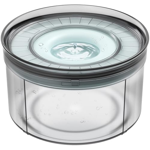 Techphardo 1Gallon No Spill Dog Water Bowl-3.8L Large Capacity, BPA-Free, Anti-Splash & Anti-Digging Design with Non-Slip Base for Messy Drinkers - color: Sapphire