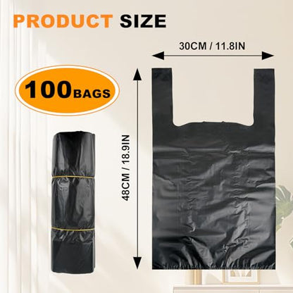 100 Count Dog Poop Bags Compatible with Arm & Hammer Pooper Scoopers, Thickened Pet Waste Bags with Easy-Tie Handles, Leak-Proof for Swivel Bin & Rake（Only Bags）