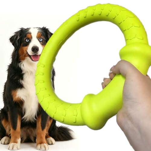 LaRoo Dog Ring Toy, Durable Soft Flying Disc, Thickened, Floatable Pool Toy for Medium Large Dogs, Interactive Tug of War & Fetch Toy for Outdoor Training, Teeth Cleaning & Exercise (Green-11.8inch) - color: Green, size: Thickened Large