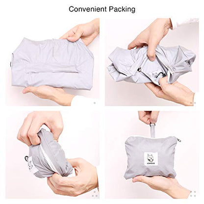 iChoue Dog Cold Weather Coats Reflective Safety Jackets Water Resistant Raincoats All Made Up of High Reflection Fabric Keep Dogs Visible for French English Bulldog Bully Pitbull - Silvery, Small - color: Silver, size: Small ( 5 - 15 lbs )