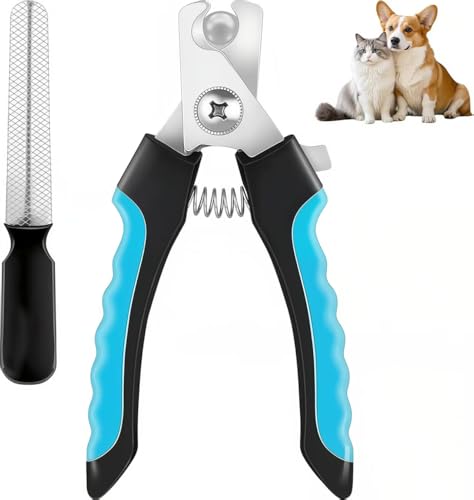 Dog Nail Clippers and Trimmers for Large Breed - Professional Cat Nail Clipper with Quick Sensor, Safety Guard and Nail File