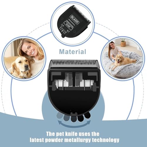 2PCS Adjustable 5 in 1 Replacement Blades Compatible with Wahl 5 in1 Clipper Bravura, Chromado, Creativa, Figura, Motion, Supergroom Dog Grooming Clippers (Black) - color: BLACK-22
