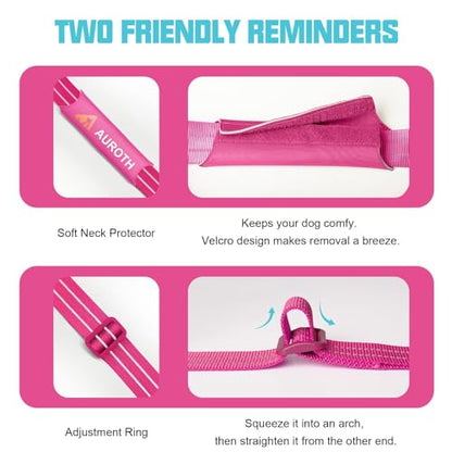 AUROTH Dog Harness and Leash Set, Soft Padded Service Dog Vest with 5.25FT Dog Leash, No Choke, Easy On Pet Vest, Adjustable Reflective No Pull Pet Vest Medium Sized Dog, Easy Walking and Training - color: Rose Red, size: Medium